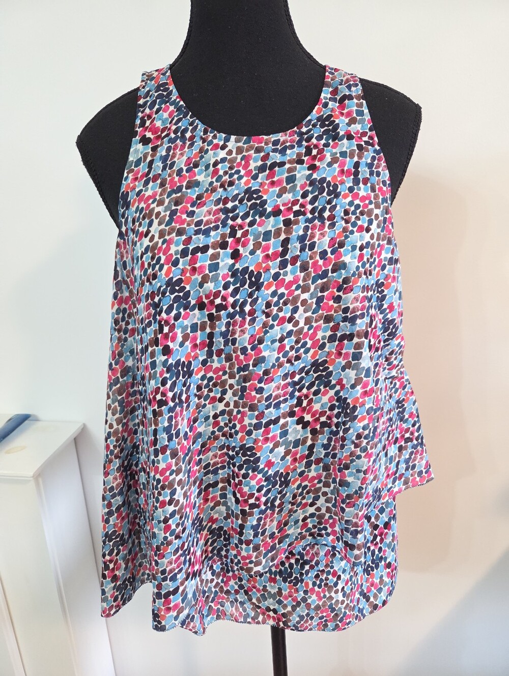 Trina Turk silk multicoloured tiered tank top Sz M